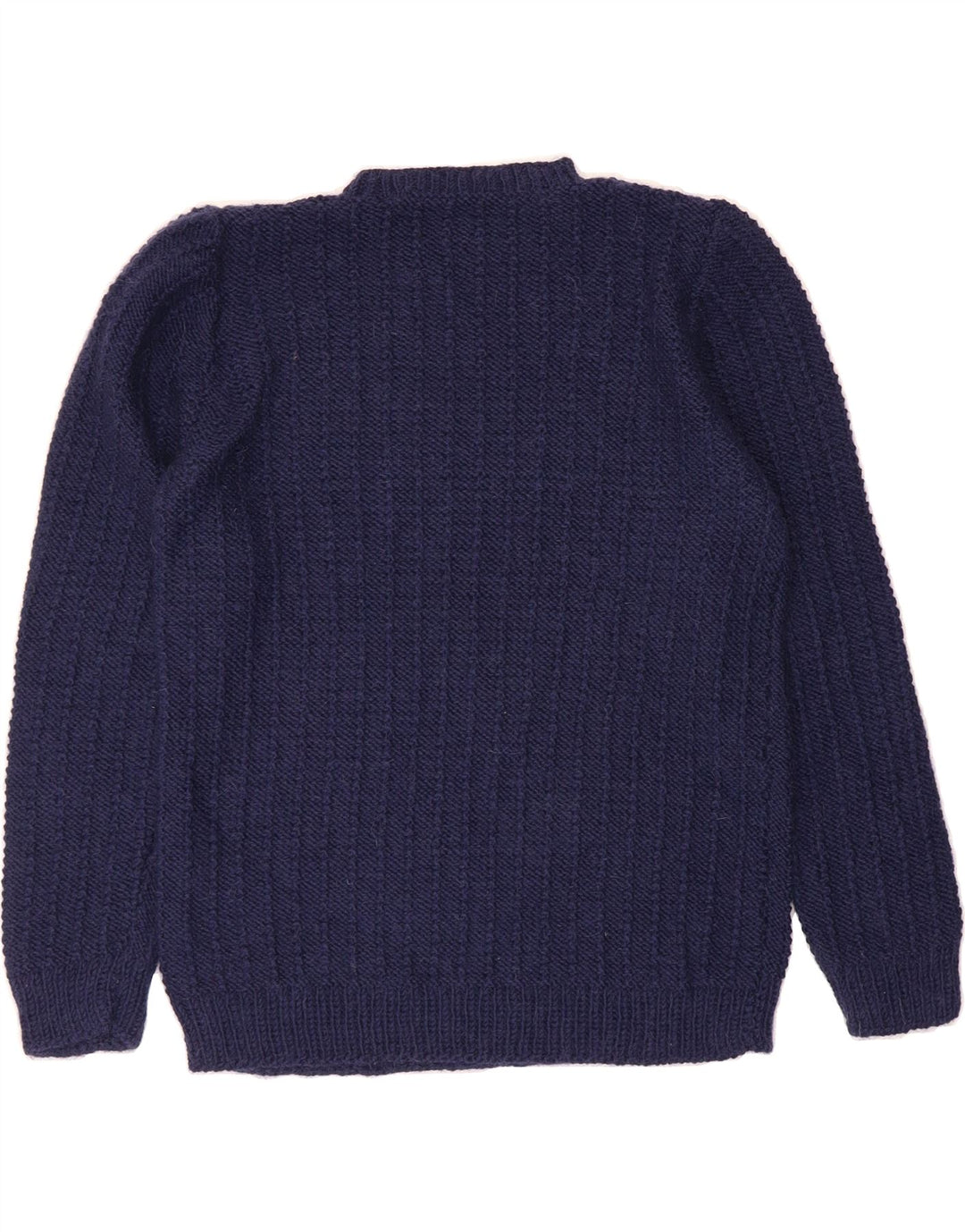 VINTAGE Womens Crew Neck Jumper Sweater UK 12 Medium Navy Blue Vintage Vintage and Second-Hand Vintage from Messina Hembry 