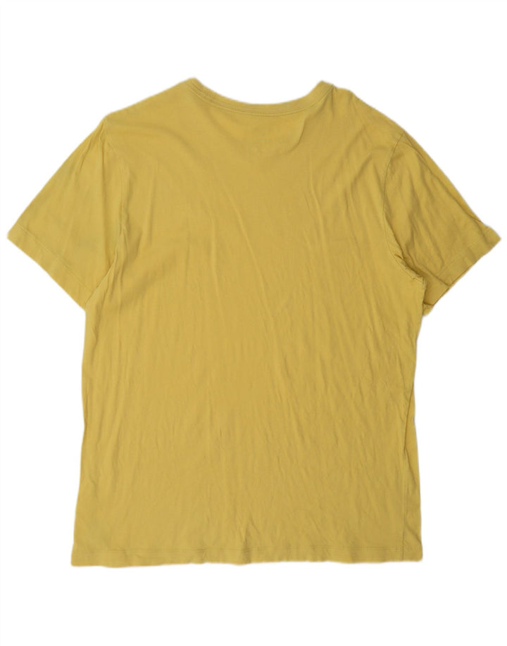 Nike Mens T-Shirt Top Large Yellow Cotton