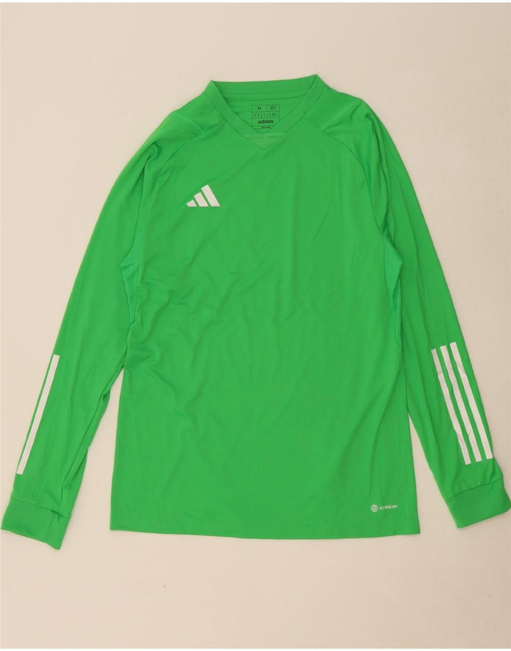 ADIDAS Mens Aeroready Slim Fit Top Long Sleeve Medium Green Polyester