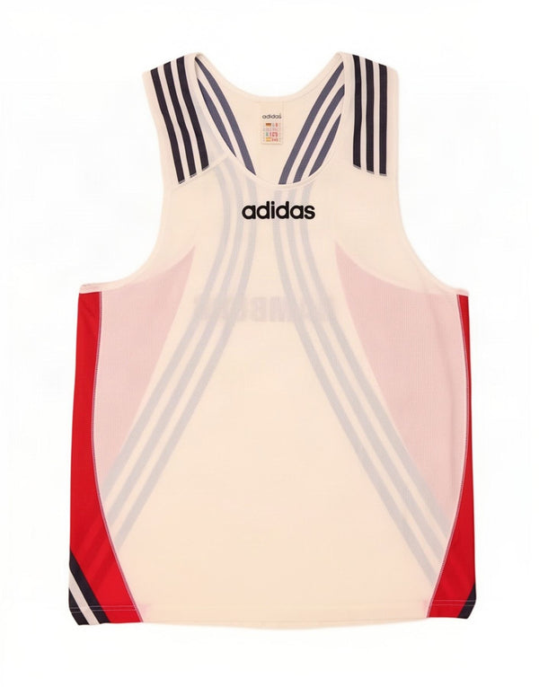 Adidas Mens Hamburg Graphic Vest Top UK 44/46 Large White Colourblock