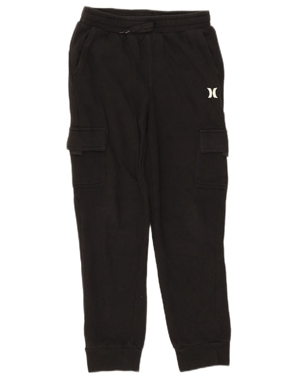 Hurley Boys Cargo Tracksuit Trousers Joggers 10-11 Years Medium Black