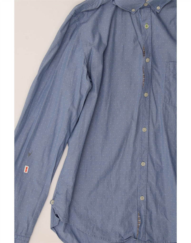 HUGO BOSS Mens Shirt Large Blue Spotted Cotton Vintage Hugo Boss and Second-Hand Hugo Boss from Messina Hembry 