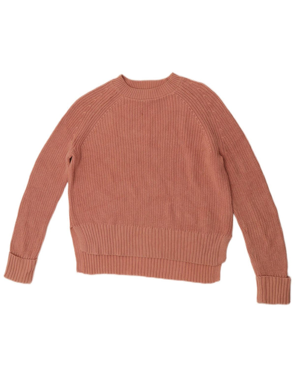 Phase Eight Womens Oversized Boat Neck Jumper Sweater UK 6 XS Pink Cotton