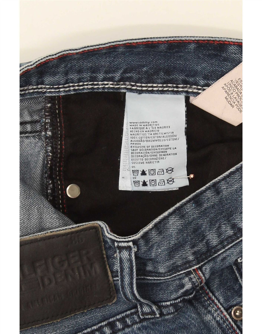 Tommy Hilfiger Womens Slim Jeans W32 L34 Navy Blue Cotton