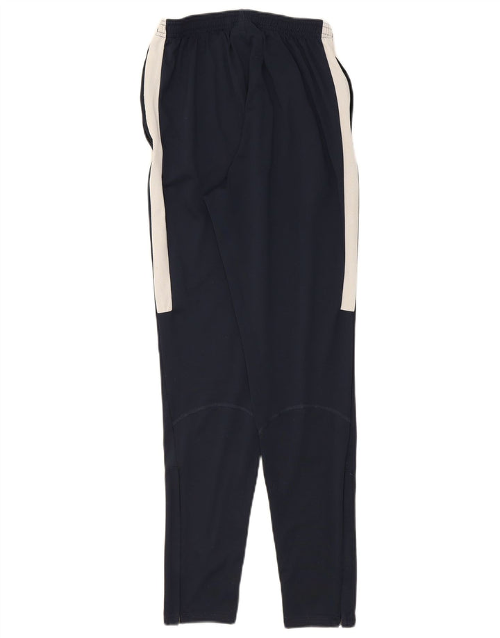 NIKE Mens Dri Fit Tracksuit Trousers Small Navy Blue Colourblock Polyester