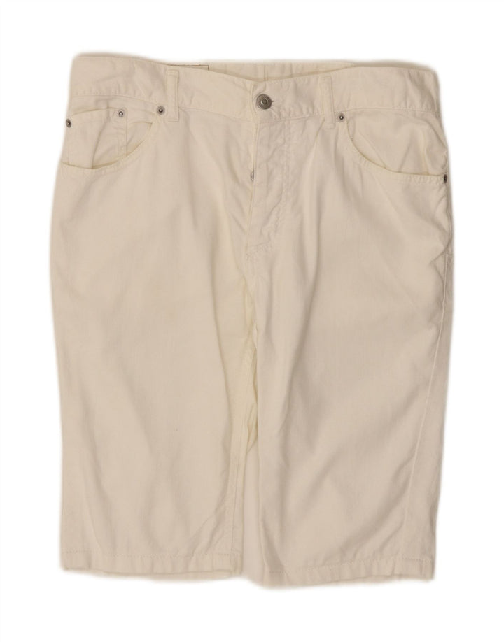 BENETTON Womens Denim Shorts W33 Large  White