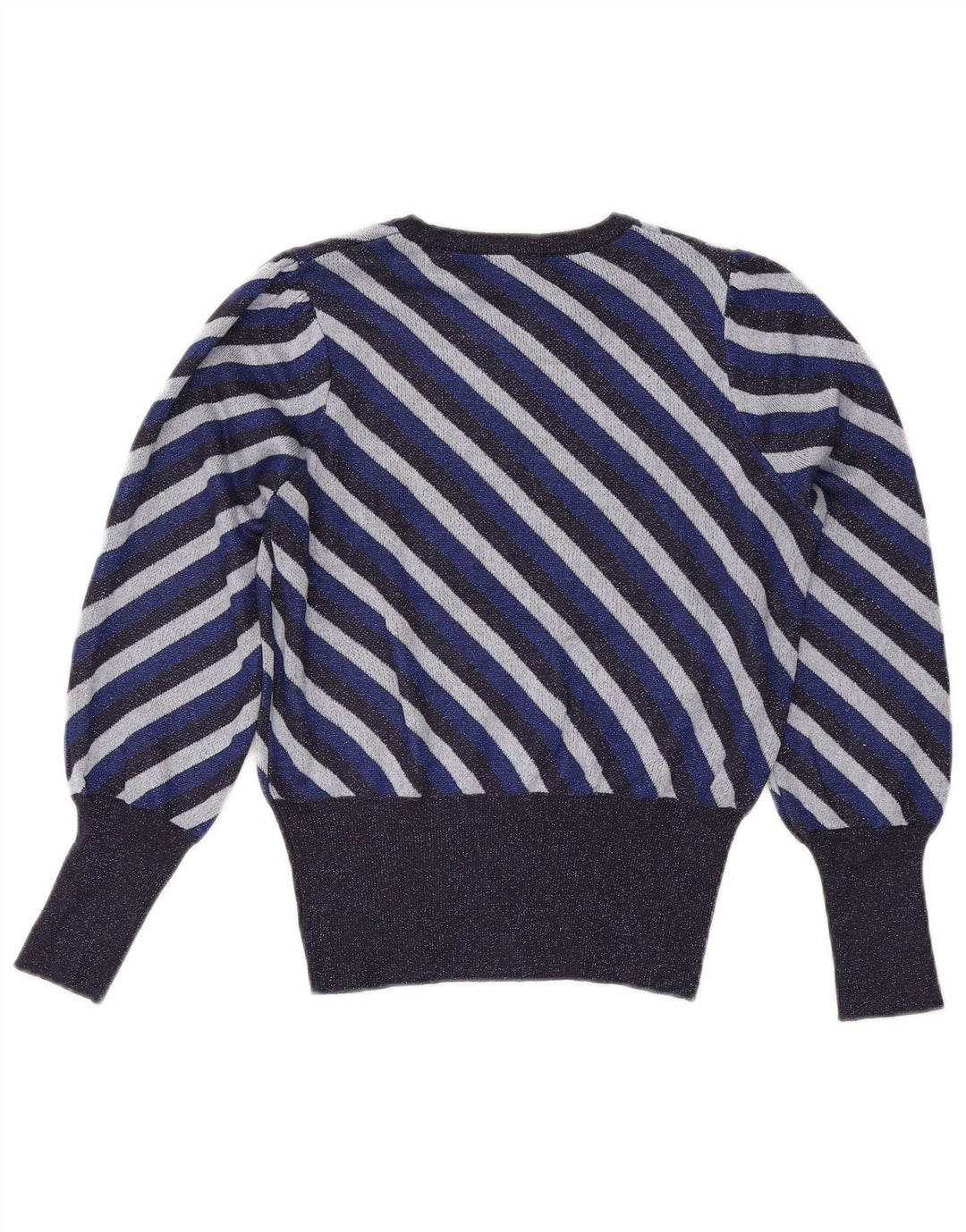 Marks & Spencer Womens Boat Neck Jumper Sweater UK 12 Medium Navy Blue