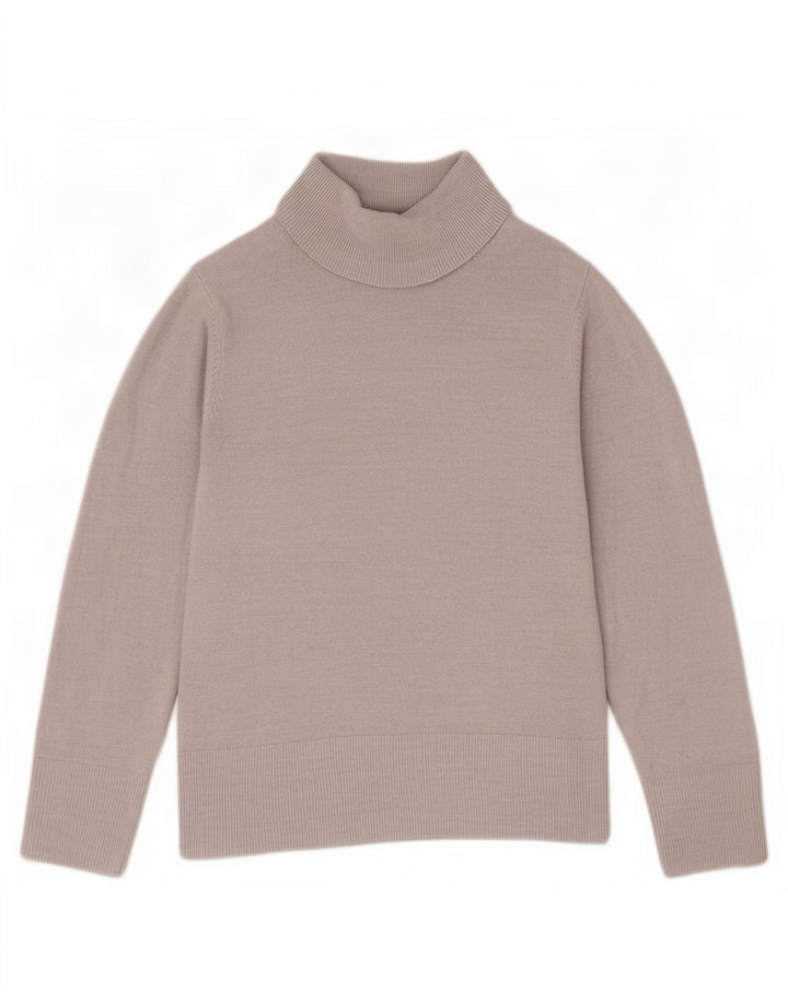 Marks & Spencer Womens Roll Neck Jumper Sweater UK 12 Medium Grey
