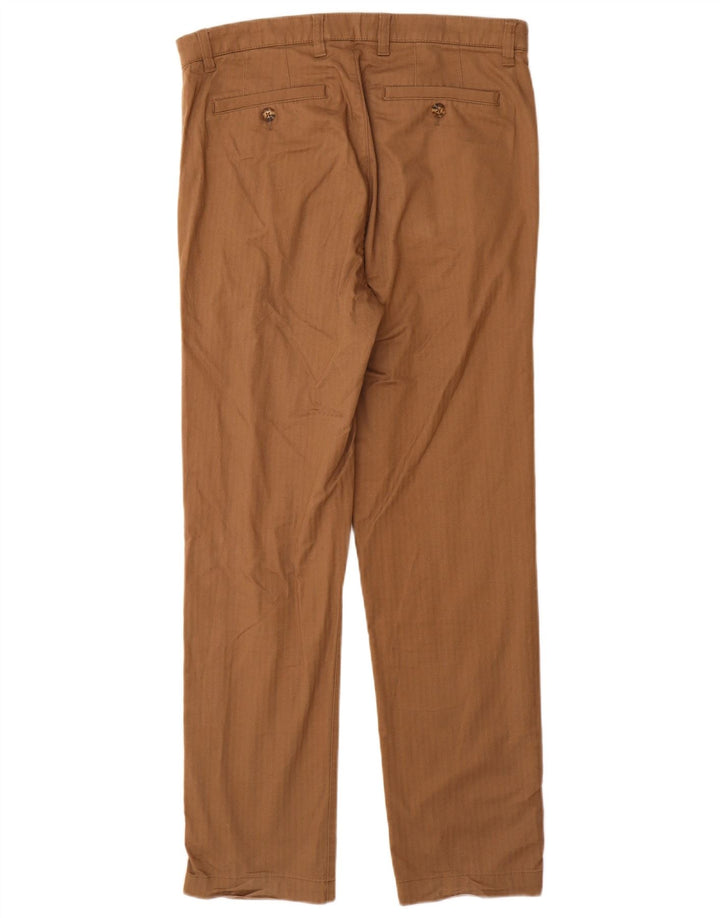 Ted Baker Mens Regular Fit Pegged Chino Trousers W32 L31 Brown Herringbone