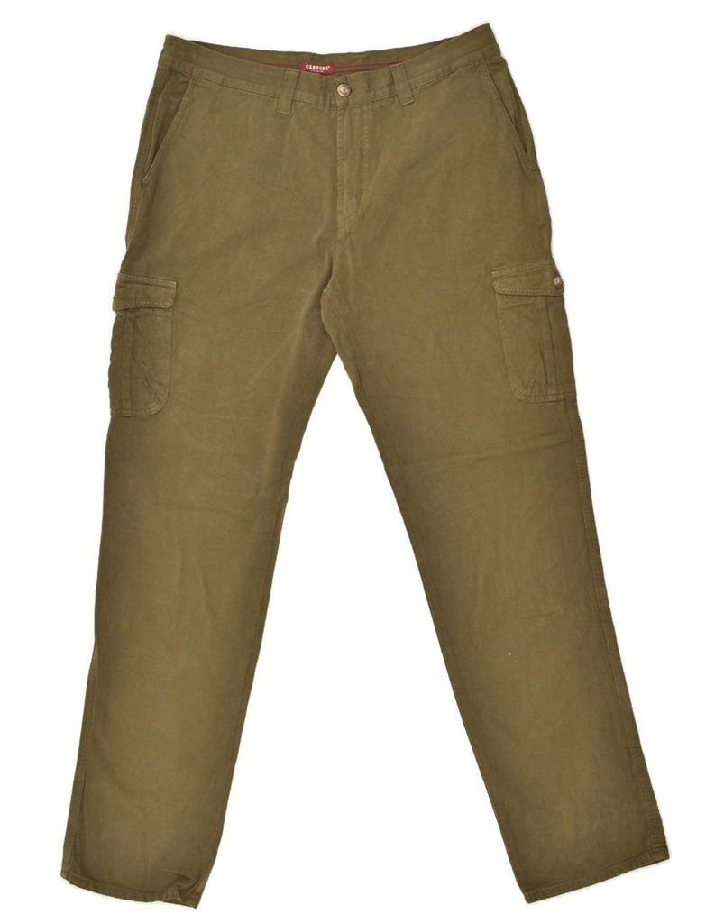 CARRERA Mens Straight Cargo Trousers IT 52 XL W38 L33  Khaki Cotton | Vintage Carrera | Thrift | Second-Hand Carrera | Used Clothing | Messina Hembry 