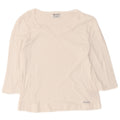 Champion Womens Top 3/4 Sleeve UK 18 XL White Cotton