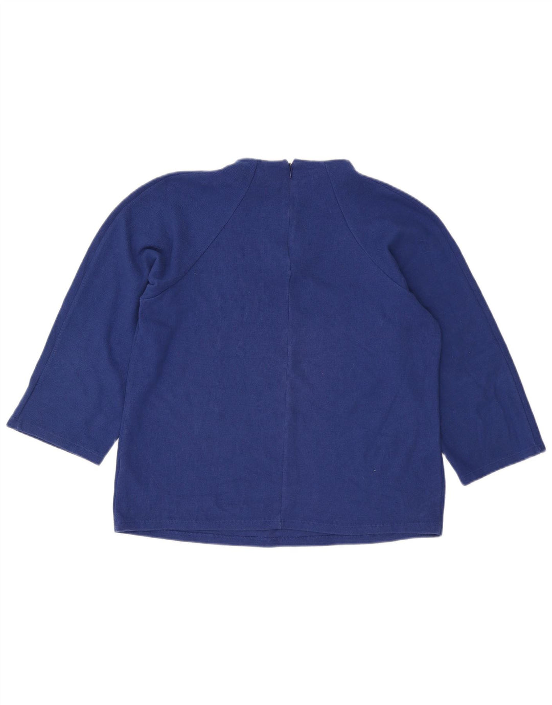 Marks & Spencer Womens Top 3/4 Sleeve UK 16 Large Blue Polyester