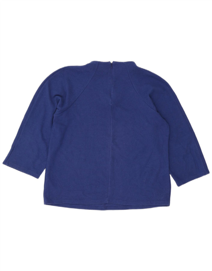 Marks & Spencer Womens Top 3/4 Sleeve UK 16 Large Blue Polyester