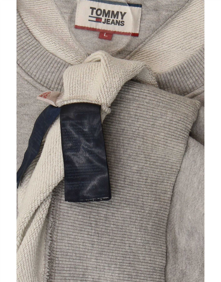 Tommy Hilfiger Mens Sweatshirt Jumper Large Grey Flecked Cotton