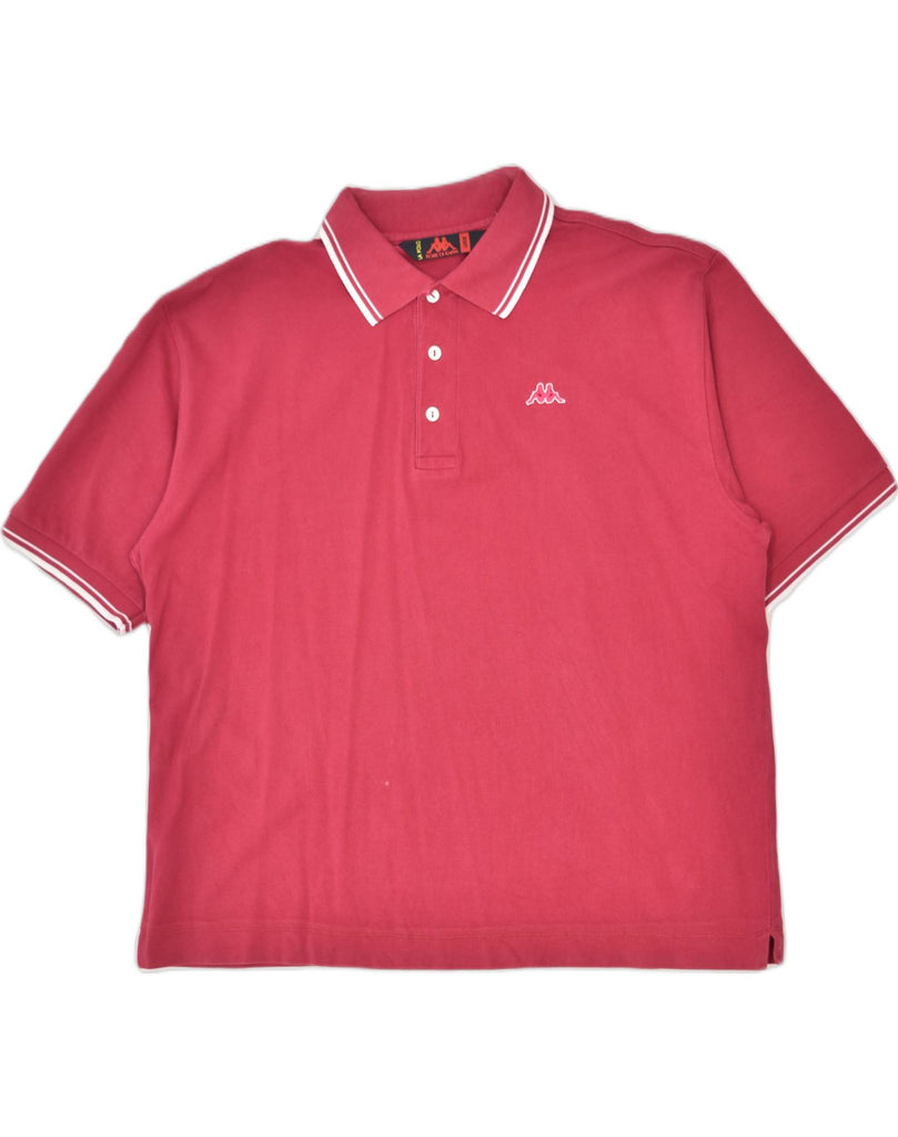 KAPPA Mens Polo Shirt Large Red Cotton | Vintage | Thrift | Second-Hand | Used Clothing | Messina Hembry 