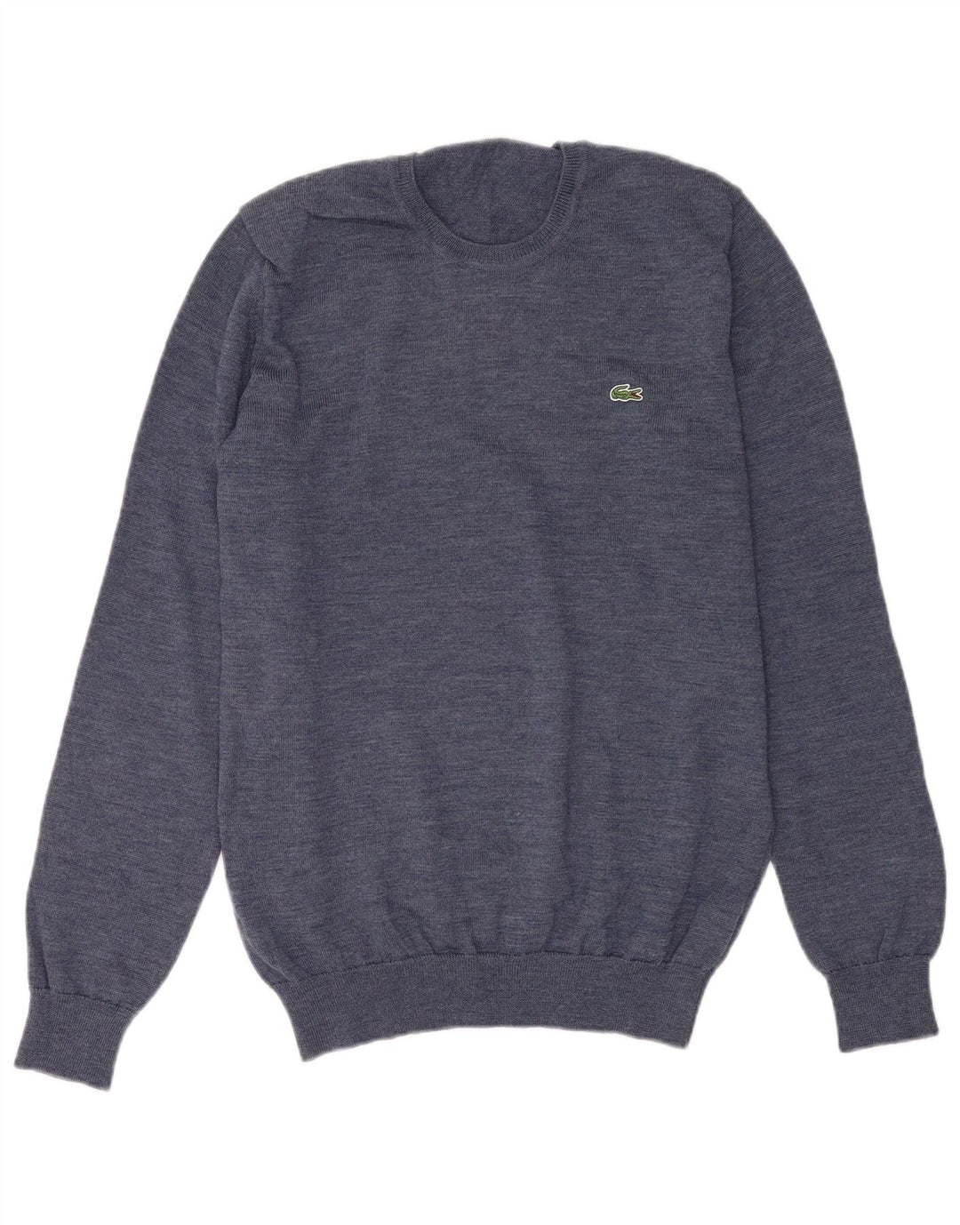 LACOSTE Mens Crew Neck Jumper Sweater Size 4 Medium Blue Wool
