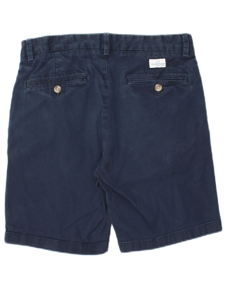 VINEYARD VINES Mens Chino Shorts W28 Small Navy Blue Cotton