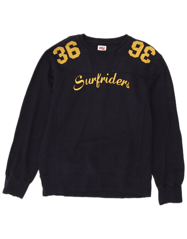 Rifle Mens Graphic Sweatshirt Jumper XL Navy Blue