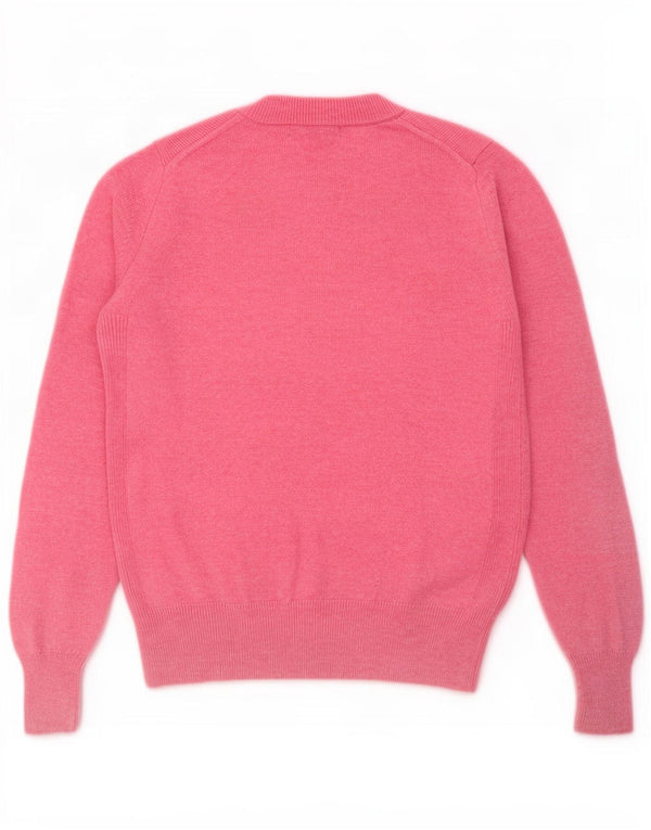Marks & Spencer Womens Crew Neck Jumper Sweater UK 12 Medium Pink