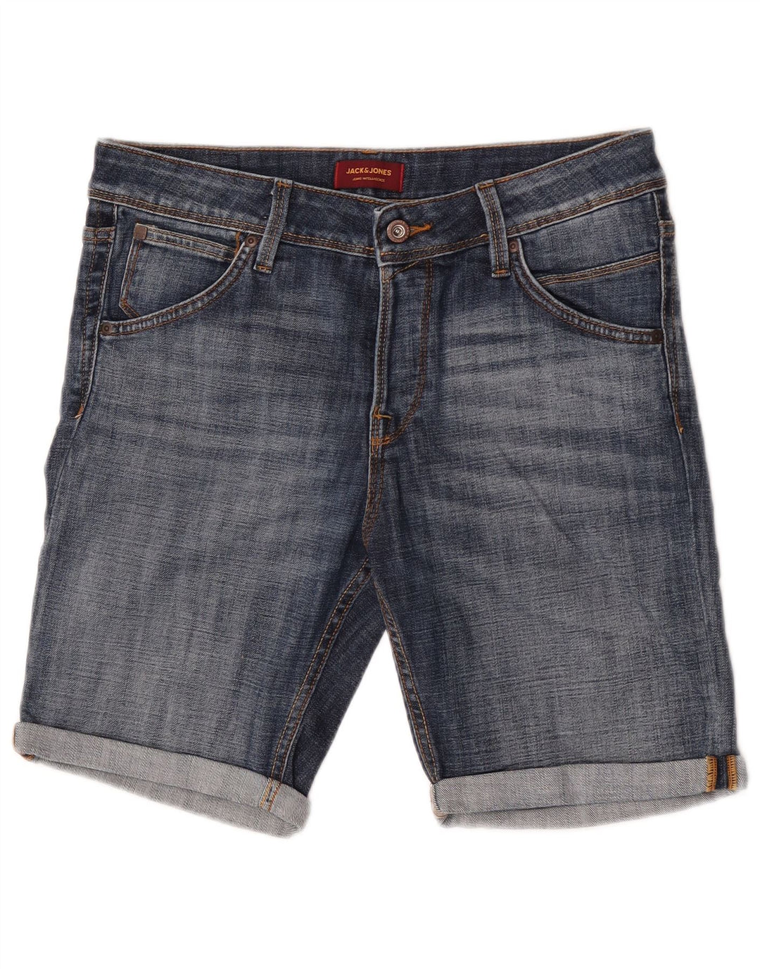 Jack & Jones Mens Denim Shorts Medium W32  Blue Cotton