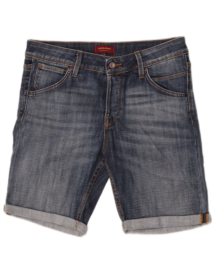 Jack & Jones Mens Denim Shorts Medium W32  Blue Cotton