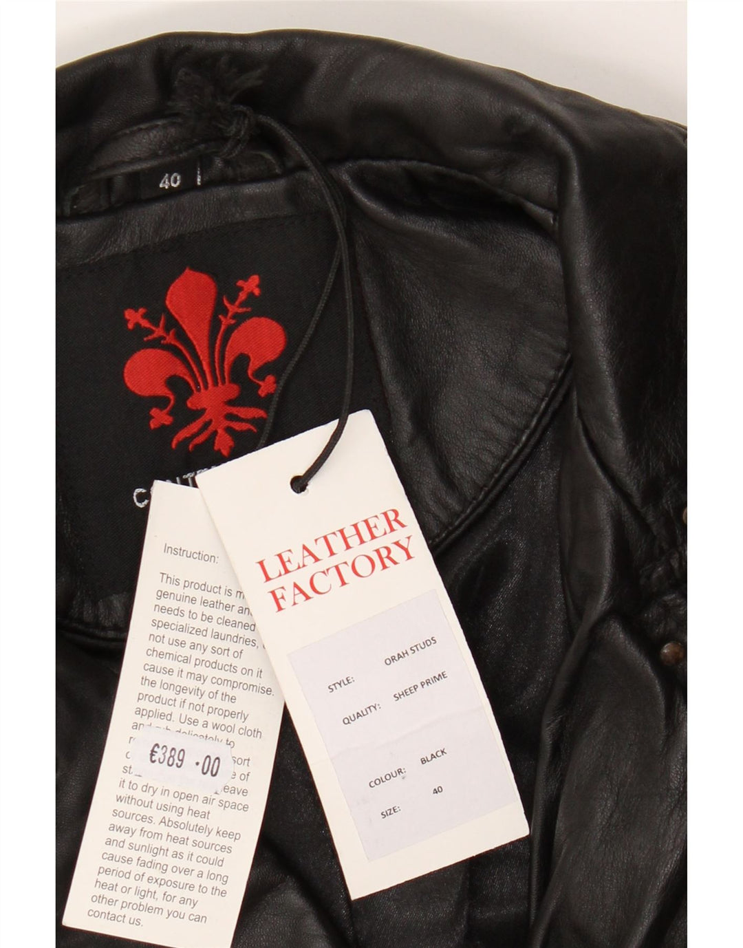 Vintage Womens Leather Biker Jacket IT 40 Small Black Leather