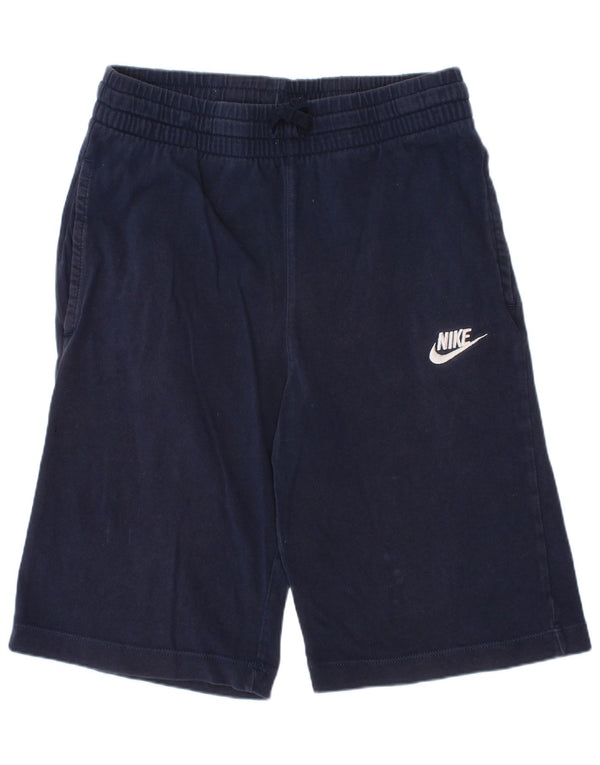 Nike Boys Sport Shorts 12-13 Years Large Navy Blue Cotton