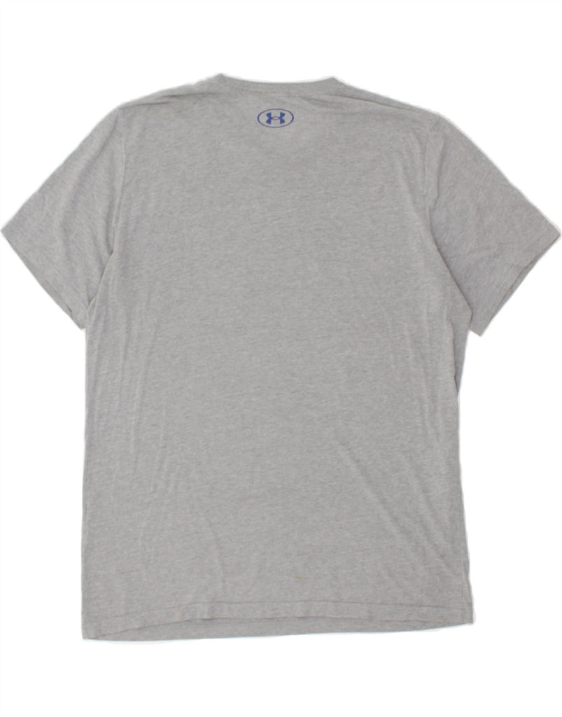 UNDER ARMOUR Mens Heat Gear Graphic T-Shirt Top Large Grey | Vintage Under Armour | Thrift | Second-Hand Under Armour | Used Clothing | Messina Hembry 