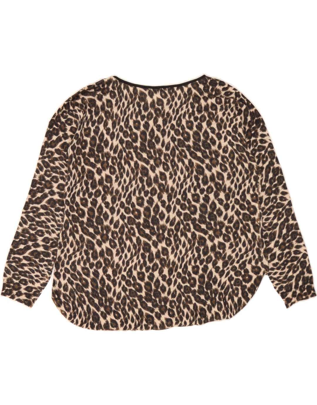 OASIS Womens Oversized Top Long Sleeve UK 16 Large Beige Animal Print Vintage Oasis and Second-Hand Oasis from Messina Hembry 