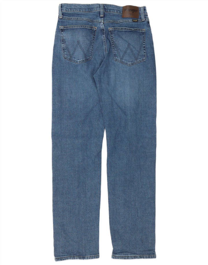 Wrangler Mens Regular Fit Straight Jeans W32 L34 Blue Cotton