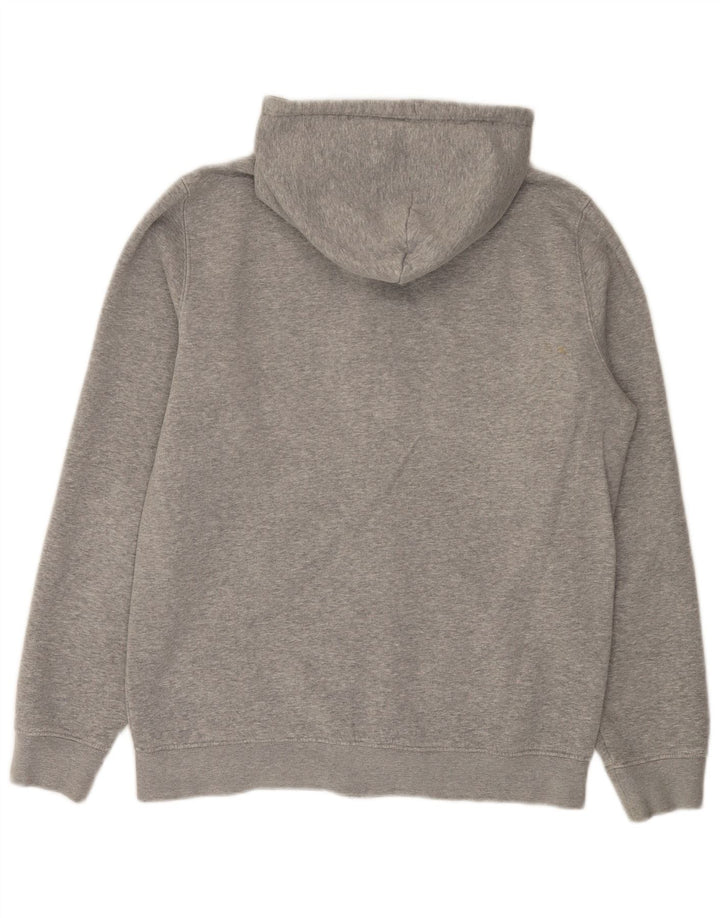 Champion Mens Zip Hoodie Sweater Large Grey Cotton