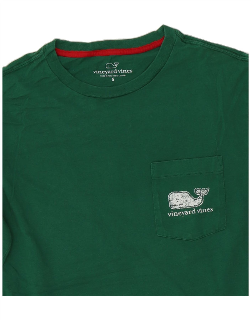 VINEYARD VINES Mens Graphic T-Shirt Top Small Green Cotton Vintage Vineyard Vines and Second-Hand Vineyard Vines from Messina Hembry 