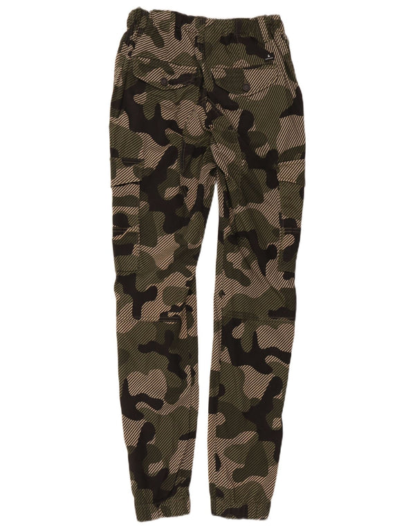 Jack & Jones Boys Cargo Trousers 15-16 Years W24 L29 Khaki Camouflage
