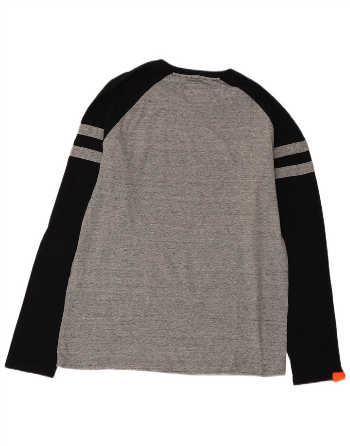 Superdry Mens Top Long Sleeve XL Grey Colourblock