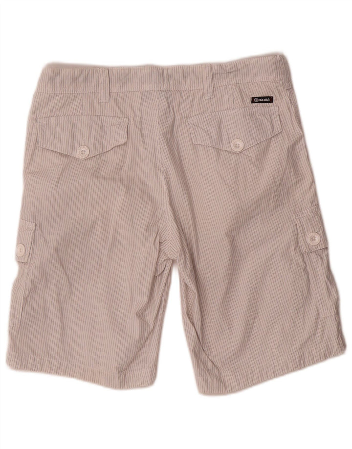 Colmar Mens Cargo Shorts IT 48 Medium W32 Grey Pinstripe Cotton