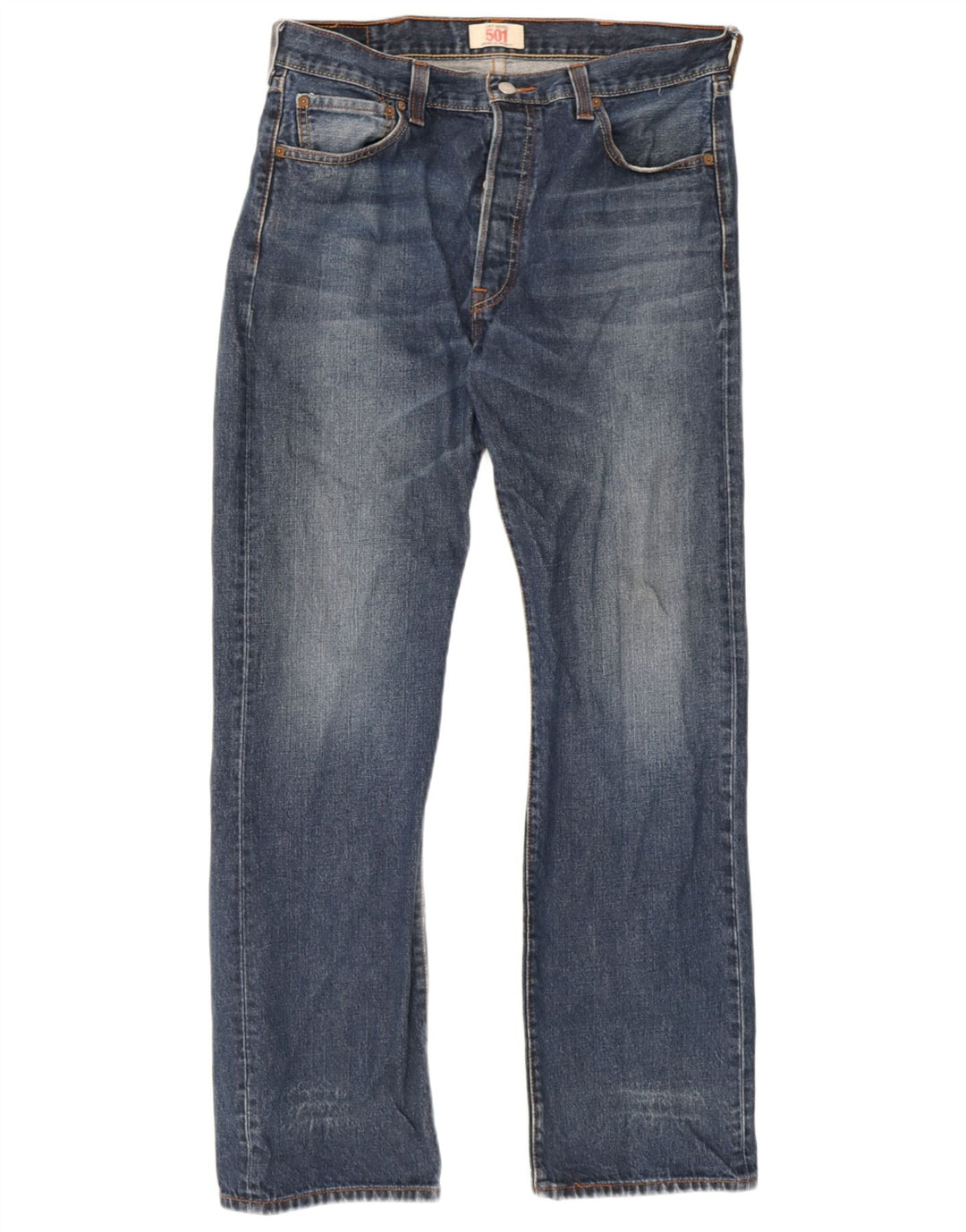 Levi's Mens 501 Straight Jeans W36 L32 Blue Cotton