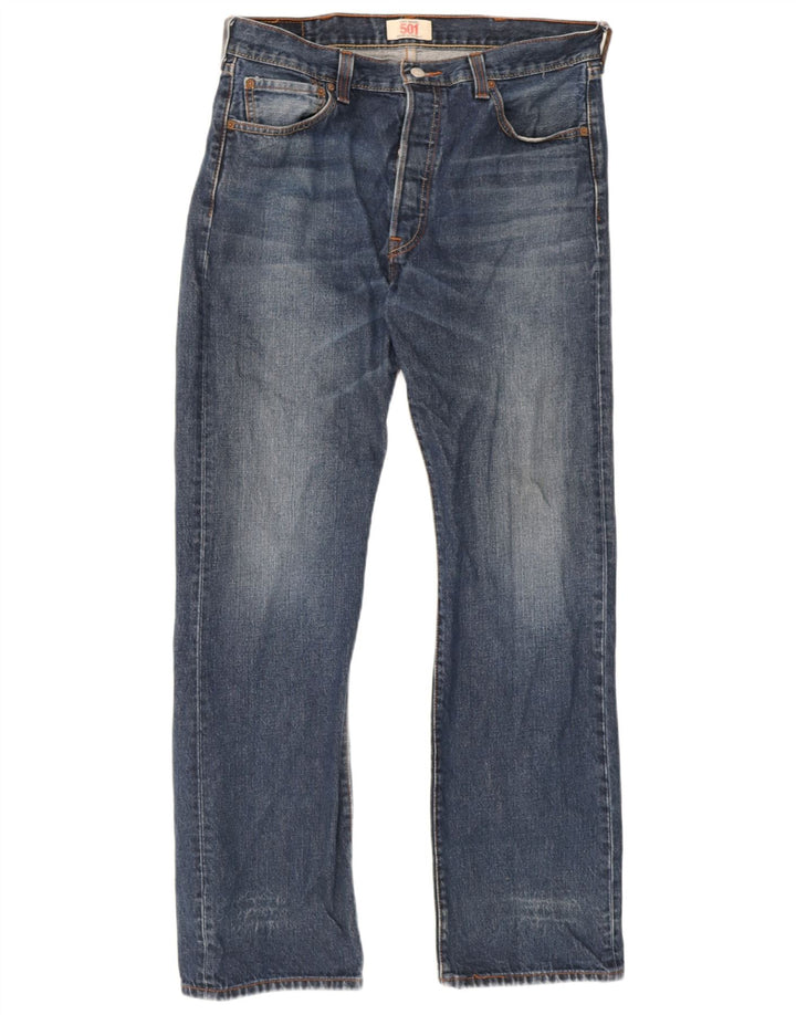 Levi's Mens 501 Straight Jeans W36 L32 Blue Cotton