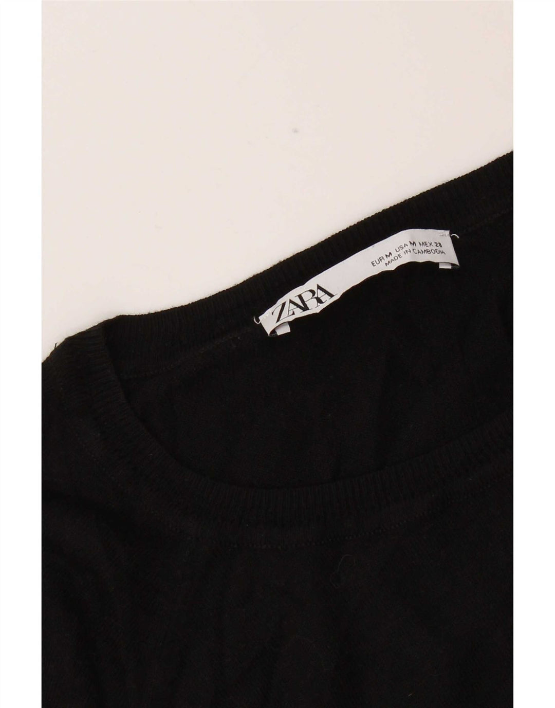 Zara Womens Boat Neck Jumper Sweater UK 14 Medium Black