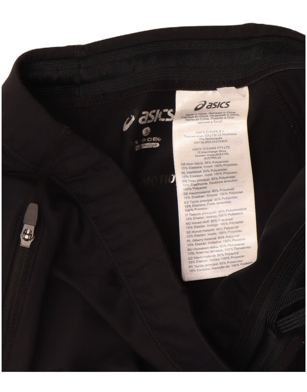 Asics Womens Leggings UK 8 Small  Black Geometric Polyamide