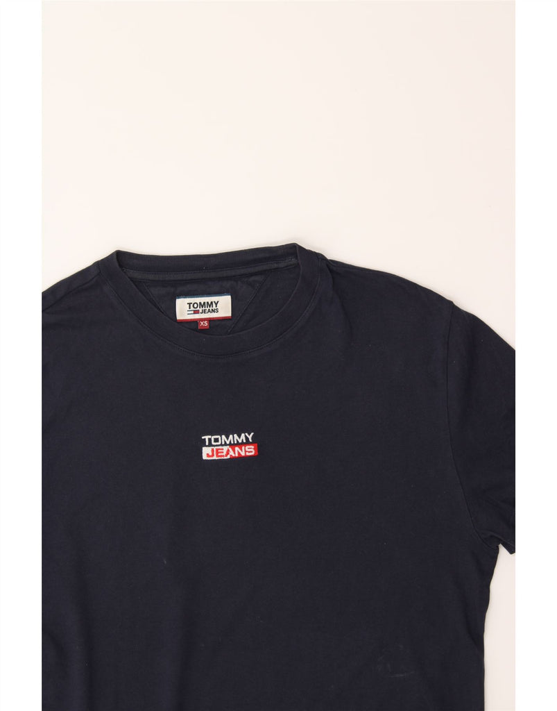 TOMMY HILFIGER Mens Graphic T-Shirt Top XS Navy Blue Cotton Vintage Tommy Hilfiger and Second-Hand Tommy Hilfiger from Messina Hembry 