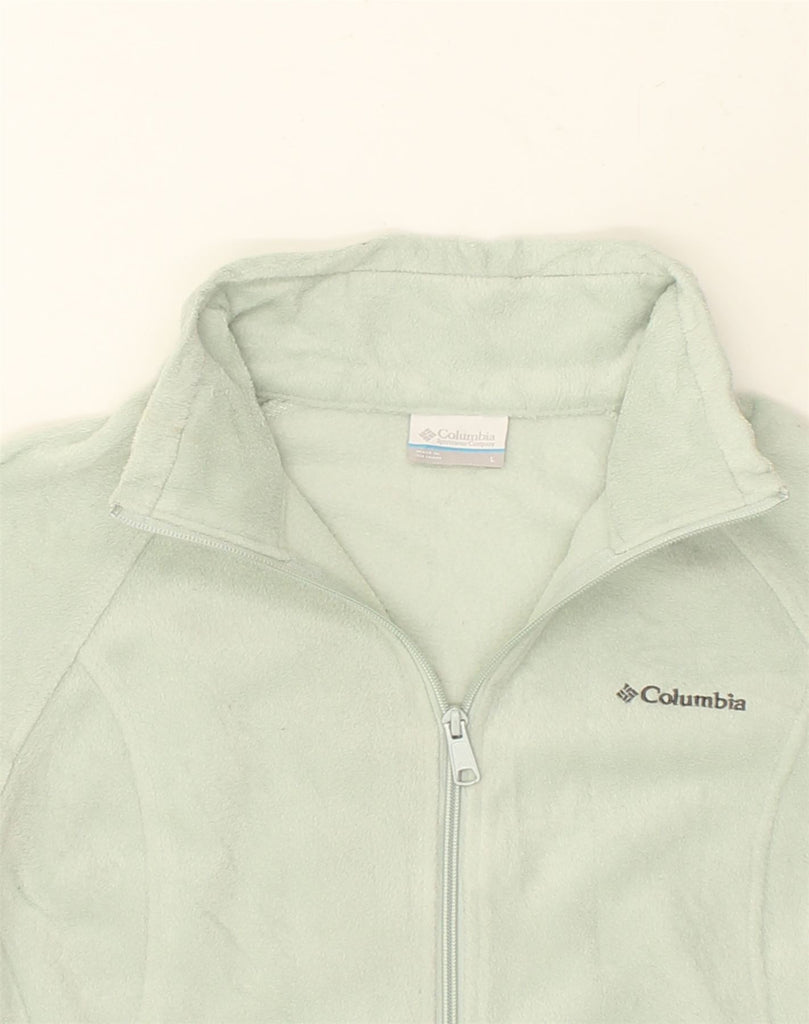 COLUMBIA Womens Fleece Jacket UK 14 Large Green Polyester | Vintage Columbia | Thrift | Second-Hand Columbia | Used Clothing | Messina Hembry 