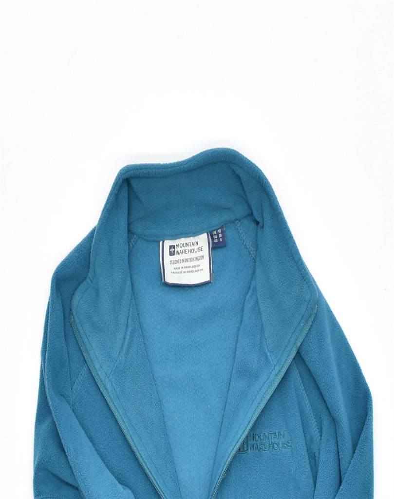 MOUNTAIN WAREHOUSE Womens Fleece Jacket UK 10 Small Turquoise Polyester | Vintage | Thrift | Second-Hand | Used Clothing | Messina Hembry 
