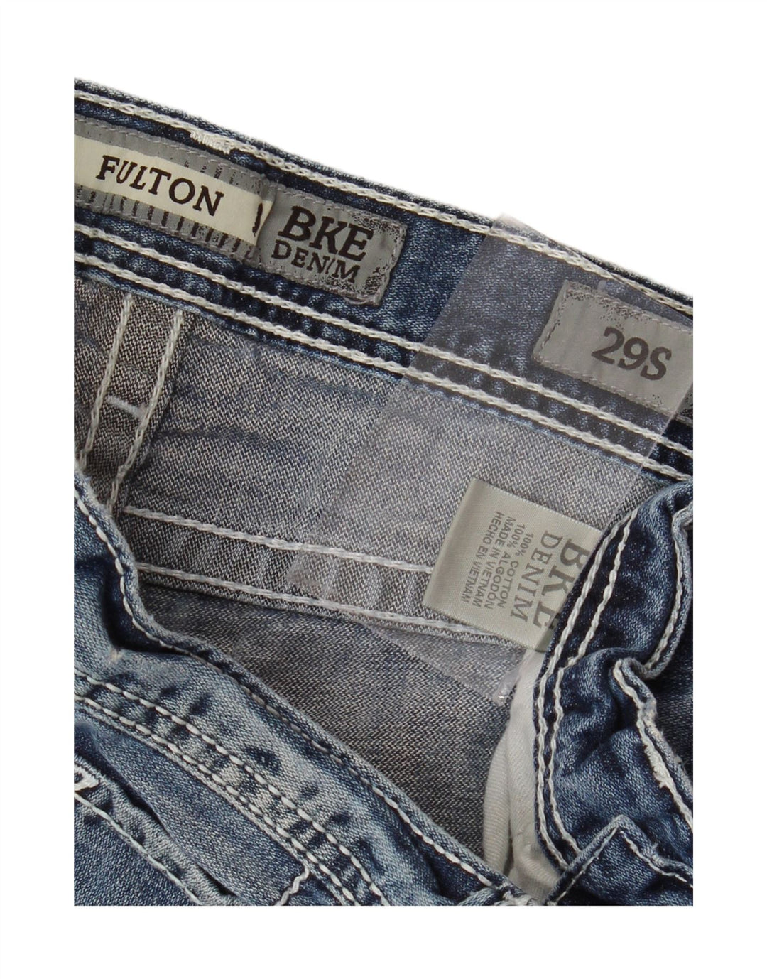 BKE Womens Fulton Bootcut Jeans W29 L29 Blue Cotton