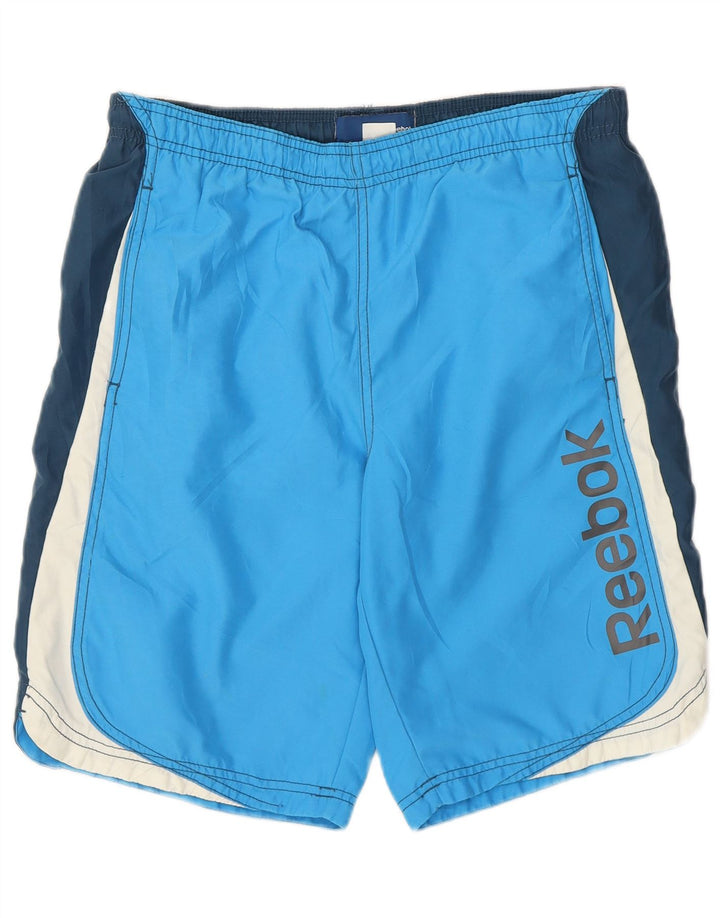 Reebok Mens Graphic Sport Shorts XS Blue Colourblock