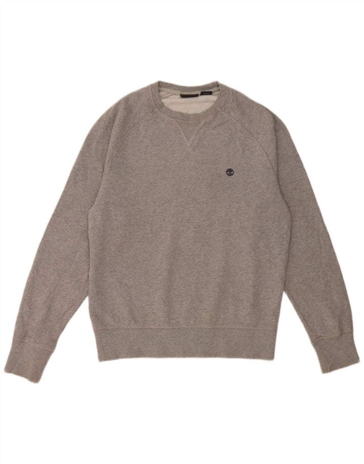 Timberland Mens Sweatshirt Jumper Medium Grey Cotton