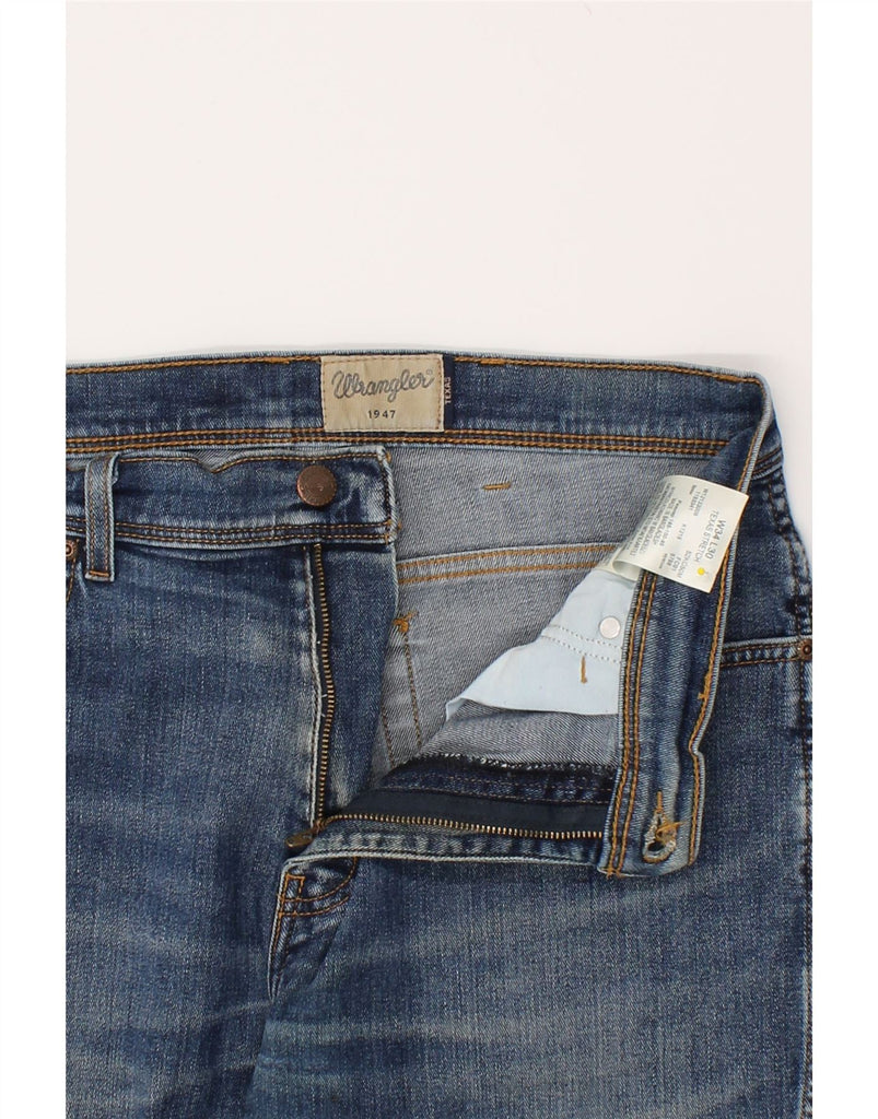 WRANGLER Mens Texas Stretch Slim Jeans W34 L30 Blue Cotton | Vintage Wrangler | Thrift | Second-Hand Wrangler | Used Clothing | Messina Hembry 
