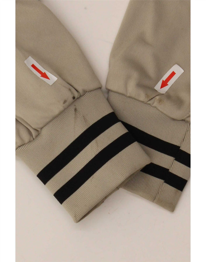 Champion Mens Tracksuit Top Jacket Medium Beige Striped Polyester