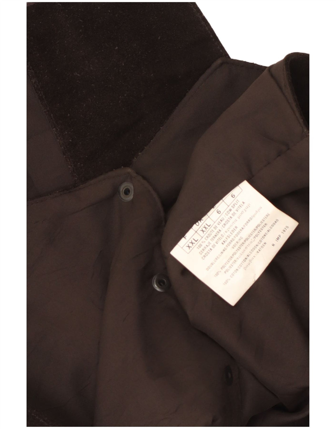 Vintage Mens Suede Waistcoat 2XL Brown Polyester