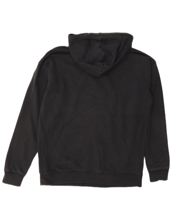Adidas Womens Oversized Hoodie Jumper UK 8 Small Grey Cotton