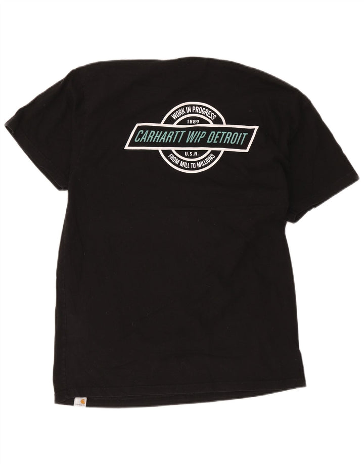 Carhartt Mens Graphic T-Shirt Top Medium Black Cotton